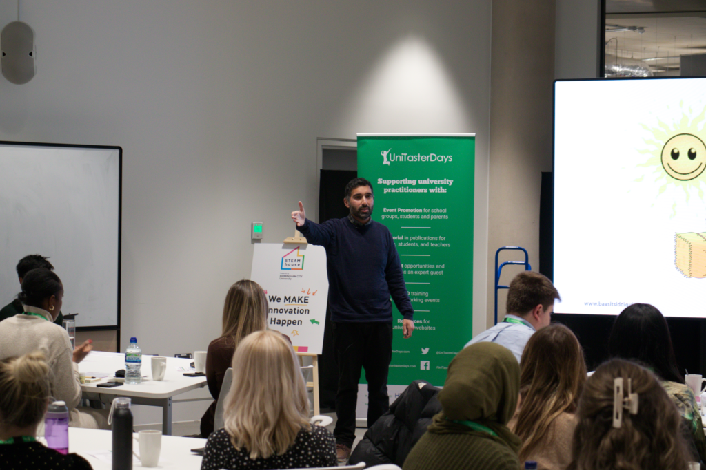 Baasit Siddiqui teaching a workshop